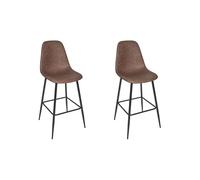 Lot De 2 Chaises De Bar - Home Deco Factory - Amber - Marron
