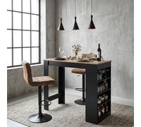 Home Deco Factory Chaises de bar Downtown réglables Lot de 2 Marron