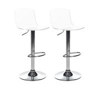 Lot de 2 Chaises de Bar Pivotantes avec Repose-Pieds en Métal Transparent