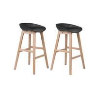 Lot De 2 Chaises De Bar Micco Noir Noir