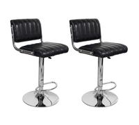 Lot de 2 Chaises de Bar "Midnight" 88-109cm Noir