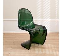 Lot de 2 chaises de bar modernes en forme de S - Tabouret de salle à manger élégant en acrylique transparent pour maquillage et salle à manger, style célébrité Internet tendance