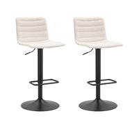 TABOURET DE BAR HAUT BLANC 2 PIÈCES