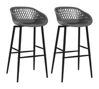 Lot de 2 Chaises de Bar Sièges Pub Bistrot Cuisine Salon Dîner Blanc vidaXL