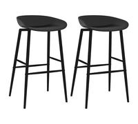 Lot de 2 Chaises de Bar Sièges Pub Bistrot Cuisine Salon Dîner Blanc vidaXL