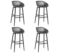 Lot de 2 Chaises de Bar Sièges Pub Bistrot Cuisine Salon Dîner Noir vidaXL