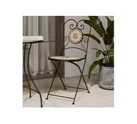 vidaXL Chaises de bistro pliables 2 pcs – terre cuite et blanc céramique