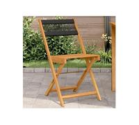Lot de 2 Chaises de Bistrot Sièges Jardin Gris Bois d'Acacia et Corde vidaXL