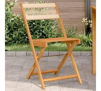 Lot de 2 Chaises de Bistrot Sièges Jardin Gris Bois d'Acacia et Corde vidaXL