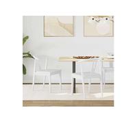 vidaXL Chaise de salle à manger 2 pcs Blanc – Design moderne et décor élégant