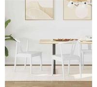 vidaXL Chaise de salle à manger 2 pcs Blanc – Design moderne et décor élégant