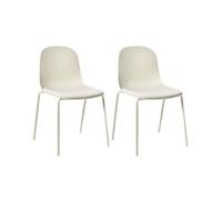 Lot de 2 chaises de conférence DORR Beige clair