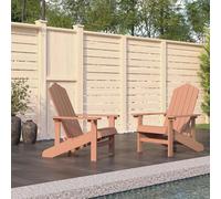 Lot de 2 Chaises de Jardin Adirondack Sièges Patio Terrasse PEHD Blanc vidaXL