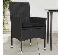 Lot de 2 Chaises de Jardin avec Coussins Sièges Marron Résine Tressée vidaXL