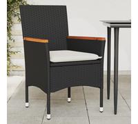 Lot de 2 Chaises de Jardin avec Coussins Sièges Marron Résine Tressée vidaXL