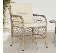 Lot de 2 Chaises de Jardin avec Coussins Sièges Noir Résine Tressée vidaXL