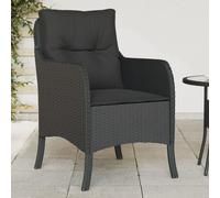 Vidaxl Chaises De Jardin Avec Coussins 2 Pcs Noir Résine Tressée
