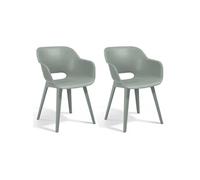 Keter Chaises De Jardin Akola Lot De 2 Vert Vintage Vert