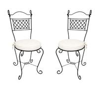 Lot de 2 chaises de jardin méditerranéennes Rioja en fer noir 105 cm
