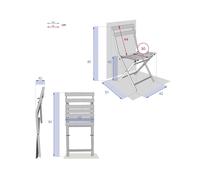 Lot De 2 Chaises De Jardin Métal Pliante Greensboro Café - Hespéride Multicolore