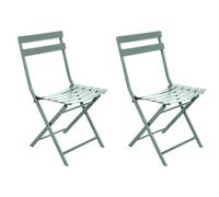 Lot De 2 Chaises De Jardin Métal Pliante Greensboro Olive - Hespéride Multicolore