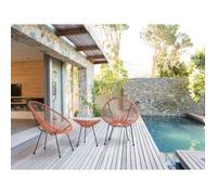 Lot de 2 chaises de jardin orange ACAPULCO II