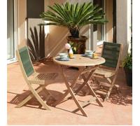 Lot de 2 Chaises de jardin pliante acacia - Jupiter