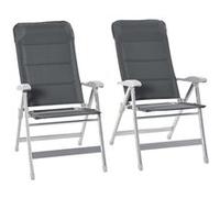 Outsunny Chaise de jardin pliante 75 x 61,5 x 115 cm Aluminium gris