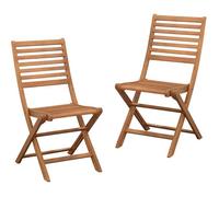 Generique – Lot de 2 chaises de jardin pliantes EDEN – Bois Eucalyptus FSC – 57,5 x 46,5 x H90 cm