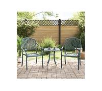 Lot de 2 Chaises de Jardin, Sièges de Terrasse, Chaises de Balcon, Meubles de Patio Jardinage Extérieur, Vert 4002801