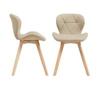 Lot de 2 chaises de salle à manger Älmhult 78 x 47 x 52 cm beige