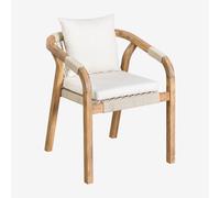 SKLUM Lot de 2 Chaises de Salle à Manger avec Accoudoirs en Bois d'Acacia Dubaï Brun Acacia