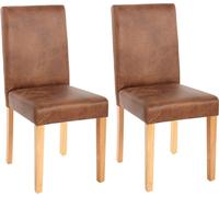 lot de 2 chaises de salle à manger Chaise de cuisine Littau ~ textile, imitation daim, pieds clairs