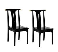Lot de 2 chaises de Salle à Manger, chaises de Salle à Manger Modernes du Milieu du siècle, chaises de Salle à Manger en Bois, Chaise de Cuisine à Dossier à Lattes, chaises Windsor, chaises d'appoint