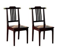 Lot de 2 chaises de Salle à Manger, chaises de Salle à Manger Modernes du Milieu du siècle, chaises de Salle à Manger en Bois, Chaise de Cuisine à Dossier à Lattes, chaises Windsor, chaises d'appoint