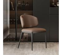 Lot de 2 chaises de salle à manger élégantes en cuir à dossier haut avec coussins rembourrés confortables pour cuisine, salon, chambre à coucher et baignoire.