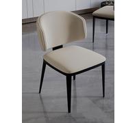 Lot de 2 chaises de salle à manger élégantes en cuir avec coussins rembourrés, dossier haut pour cuisine, salon, chambre à coucher, salon et baignoire - Assise confortable et élégante.