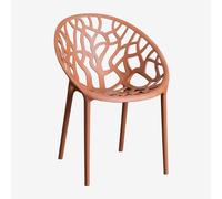 Lot de 2 chaises de salle à manger empilables en polypropylène Ores Rouille