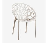 Lot de 2 chaises de salle à manger empilables en polypropylène Ores Tapioca Beige