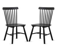 Lot de 2 chaises de salle à manger en bois au design moderne pour cuisine et salle à manger, terrasse, utilisation confortable et robuste, parfaite pour la décoration de la maison