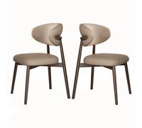 Lot de 2 chaises de salle à manger en bois massif - Assise rembourrée confortable - Chaises d'angle élégantes pour la maison et la cuisine - Design moderne - Parfait pour la salle à manger et l'espace