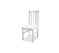 Lot de 2 chaises de salle à manger en bois massif coloris Blanc - Longueur 39 x Hauteur 99 x Profondeur 44 cm- -