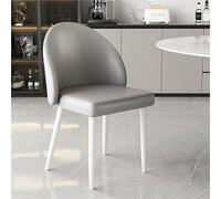 Lot de 2 chaises de salle à manger en cuir synthétique avec dossier incurvé, sans accoudoirs pour maquillage, réunions, loisirs, bureau (couleur 12)