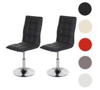 Mendler 2X Chaise de Salle à Manger HWC-C41, Fauteuil, Similicuir - Gris