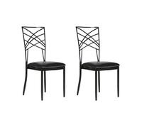 Lot de 2 chaises de salle à manger GIRARD Métal Noir
