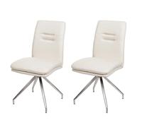 Lot de 2 chaise mendler interieur non pliable H. 90 cm en metal gris Beige G