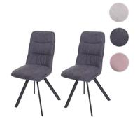 Lot de 2 chaise mendler interieur non pliable H. 94 cm en plastique gris Gris G