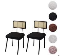 Lot de 2 chaises de salle à manger HWC-K88 noir