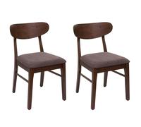 Chaise de salle à manger - NO NAME - HWC-M59 - Tissu/textile - Bois massif - Taupe