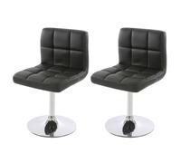 Lot De 2 Chaises De Salle À Manger Kavala, Pivotante, Similicuir, Noir